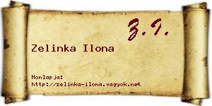 Zelinka Ilona névjegykártya